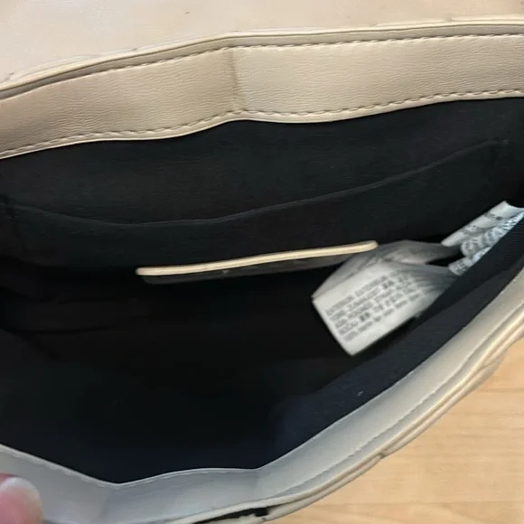 ZARA Quilted tan chunky gold chain shoulder purse - Picture 3 of 5